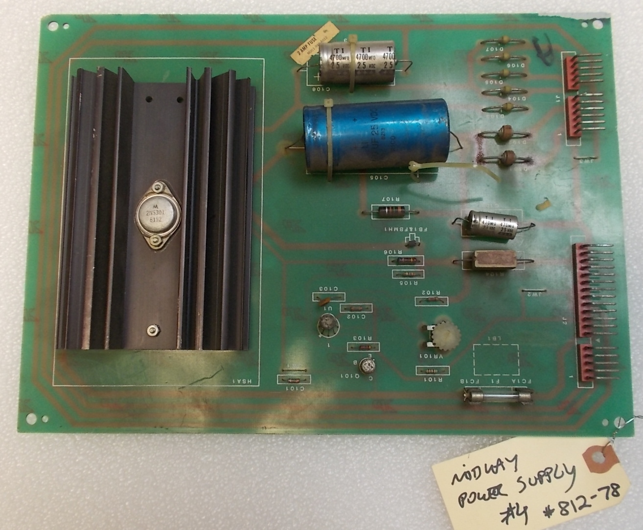 Midway Power Supply Arcade Machine Game PCB Printed Circuit Board 812